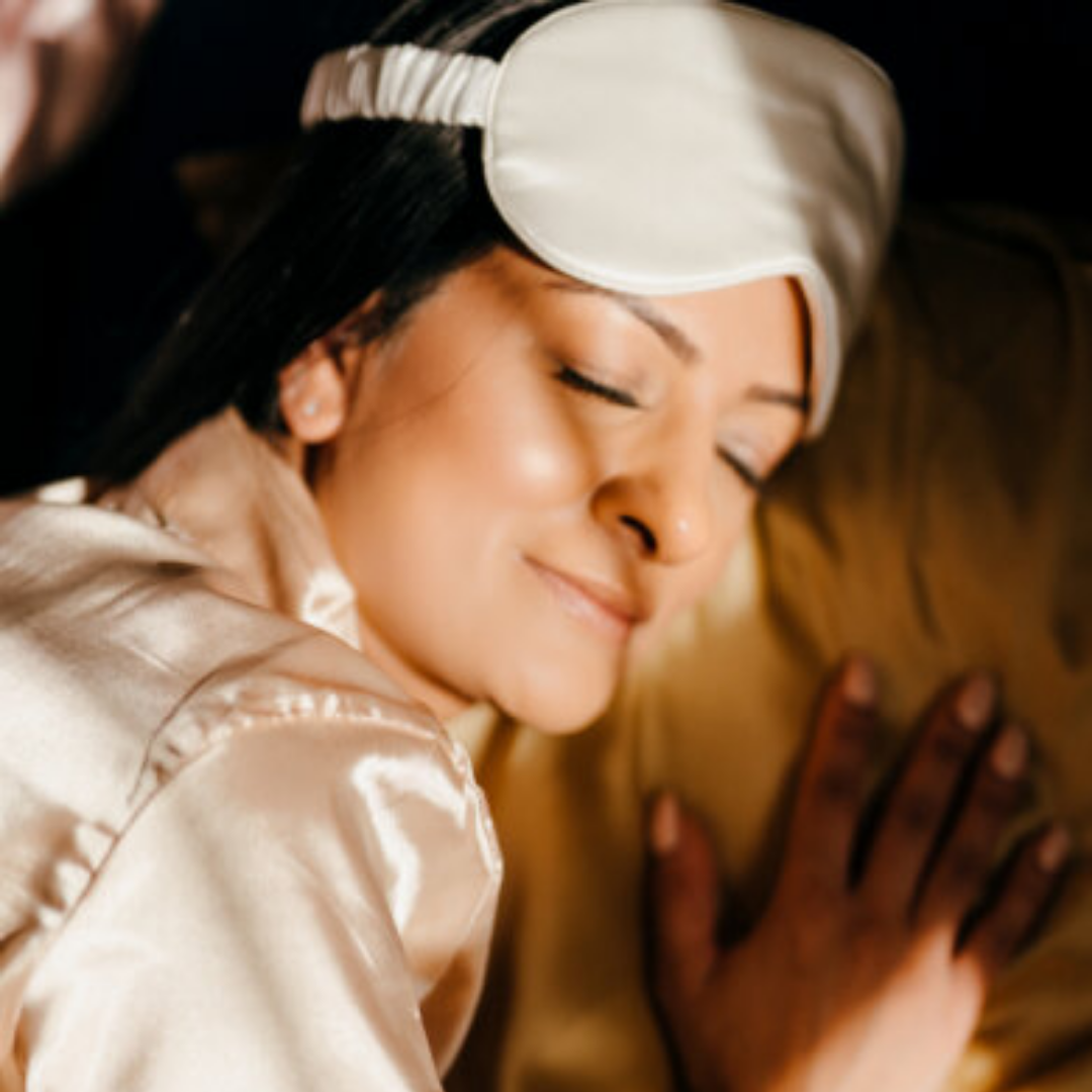 parul founder of the silk glow wearing the silk mask