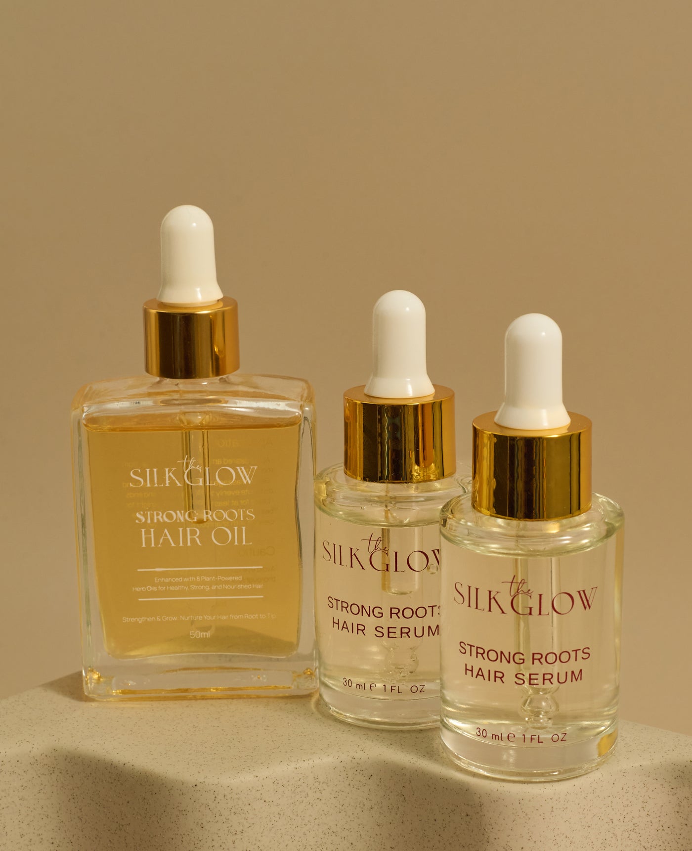 Strong Roots Ritual Trio – Hair Oil + 2 Hair Serums