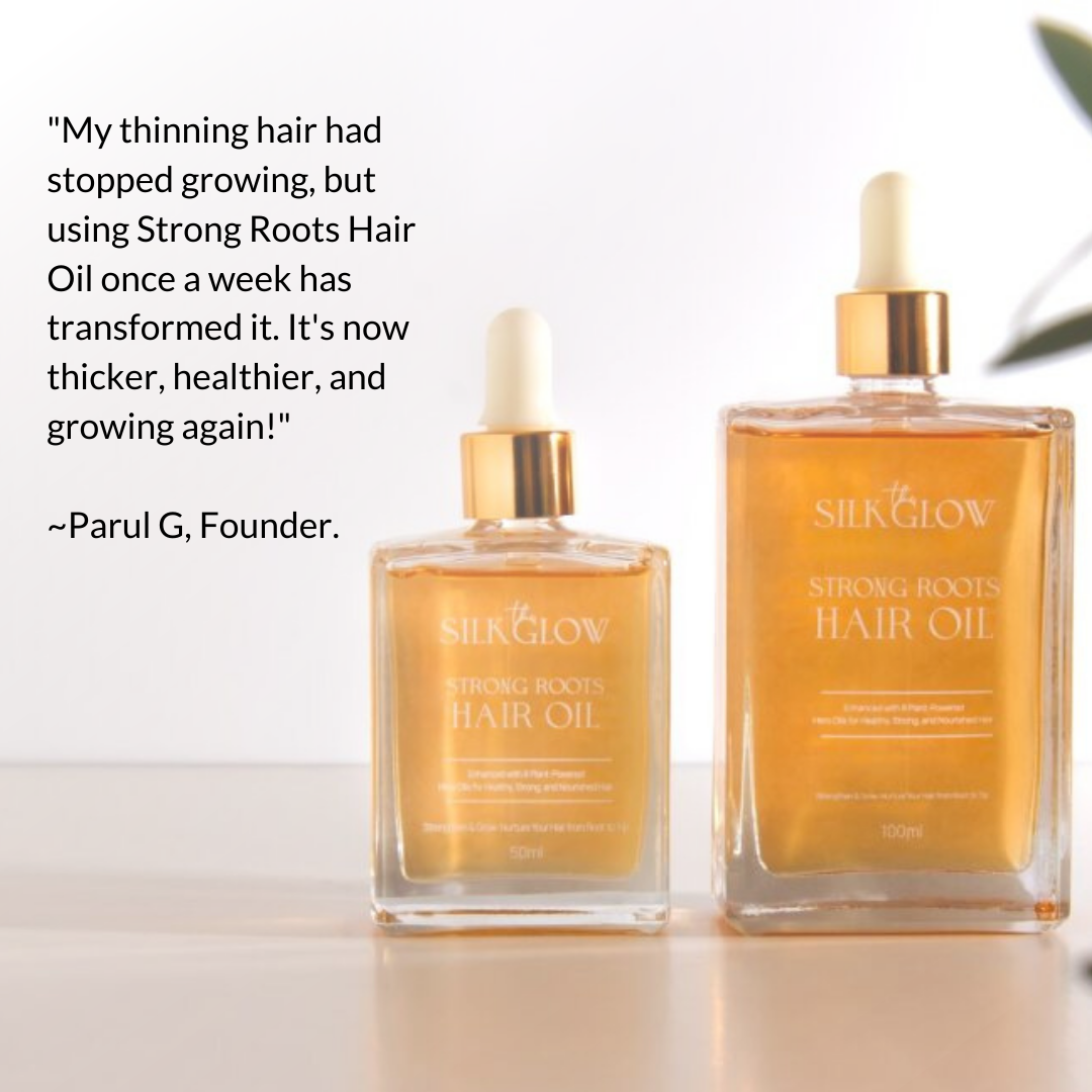 parul founder quote about using strong roots hair oil