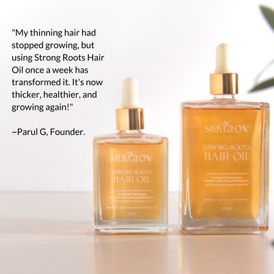 parul founder quote about using strong roots hair oil
