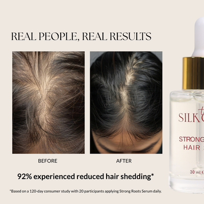 strong roots hair serum before and after